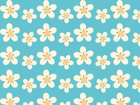 White flowers pattern. Vector illustration 스톡 일러스트