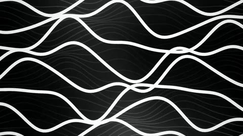 White flowing lines undulating seamless loop motion background Stock Footage 347973001