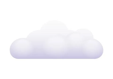 White fluffy cloud in bubbles, realistic cloudy weather element イラスト素材