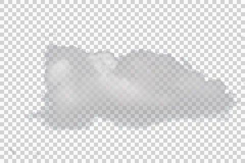White fluffy cloud on transparent background PNG 스톡 사진