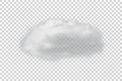 White fluffy cloud on transparent background PNG Stock Photos