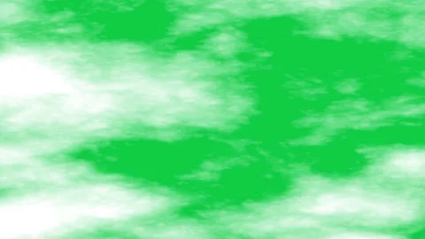 White fluffy clouds against a solid green screen background color. Stock Footage 321136841