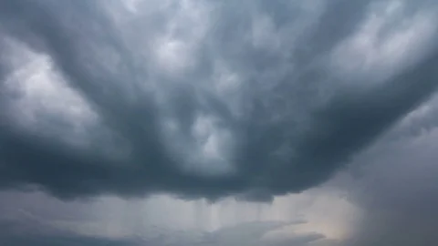 White fluffy clouds and blue sky time lapse Video stock 77794950