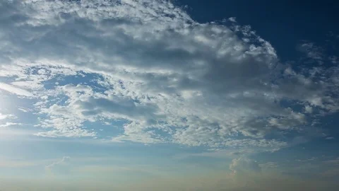 White fluffy clouds in the blue sky 스톡 동영상 76506529