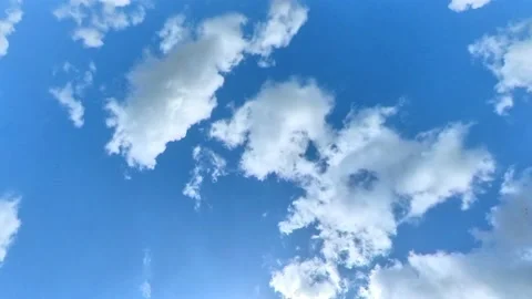 White, Fluffy Clouds In Blue Sky. Background From Clouds time lapse Видео 150240854
