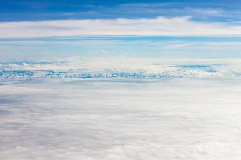 White fluffy clouds in the blue sky Stock-Fotos