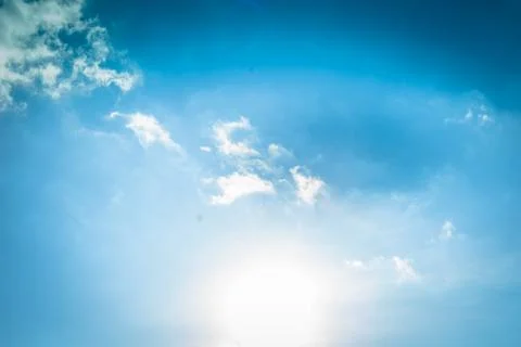 White, Fluffy Clouds In Blue Sky. Background From Clouds Stock Photos