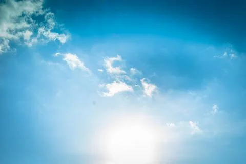 White, Fluffy Clouds In Blue Sky. Background From Clouds Stock Photos