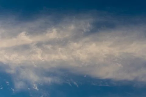 White fluffy clouds in the blue sky Stock-Fotos