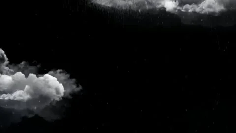 White fluffy clouds drifting across a solid black background with ample copy Stock Footage 345634721