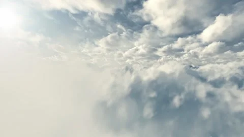 White Fluffy Clouds Stock Footage 93026089