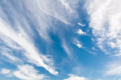 White fluffy clouds Stock Photos