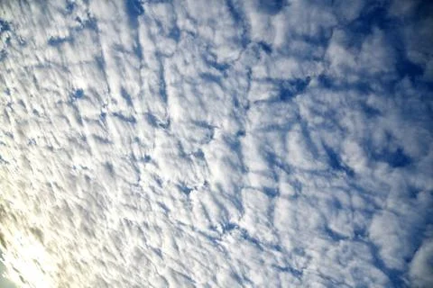 White fluffy clouds 스톡 사진