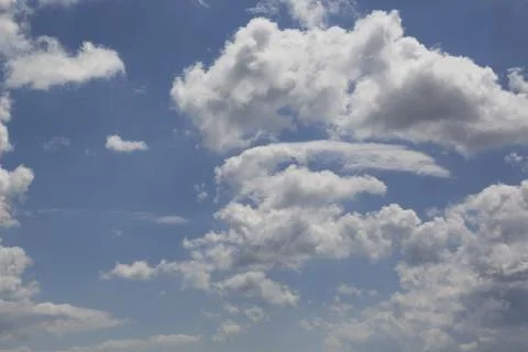 White fluffy clouds Stock Photos