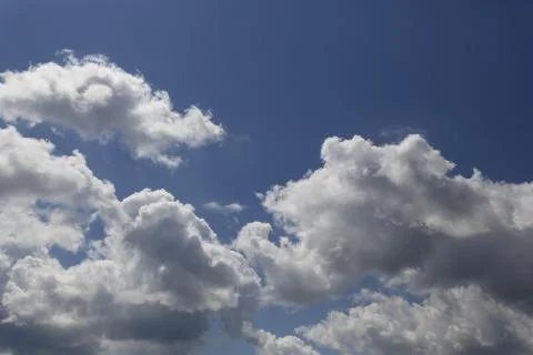 White fluffy clouds 스톡 사진