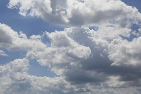 White fluffy clouds Stock Photos