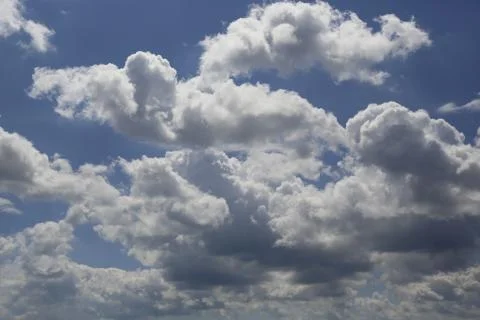 White fluffy clouds Stock-Fotos