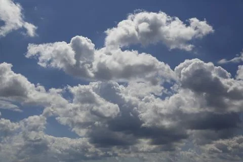 White fluffy clouds 스톡 사진