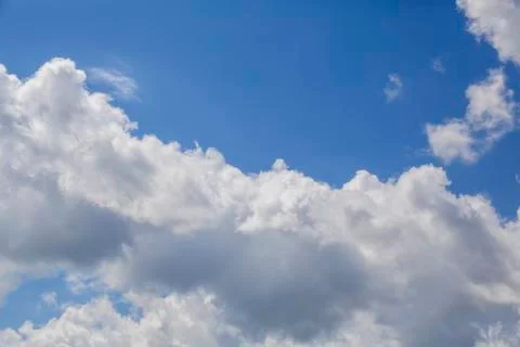White fluffy clouds Stock Photos