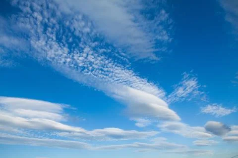 White fluffy clouds Foto stock