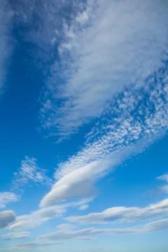 White fluffy clouds Stock Photos