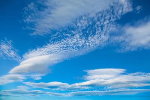 White fluffy clouds Stock Photos