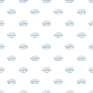 White fluffy clouds seamless pattern on sky background Stockillustratie