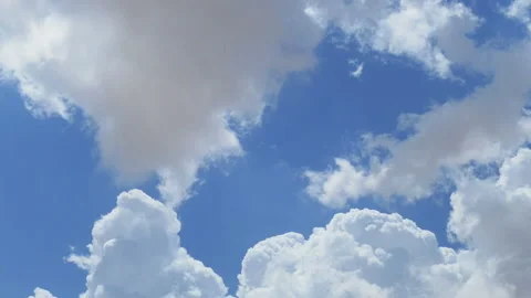 White fluffy clouds in the sky Video stock 91718551