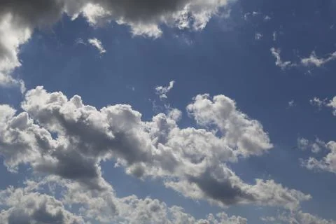 White fluffy clouds in the sky. 写真素材