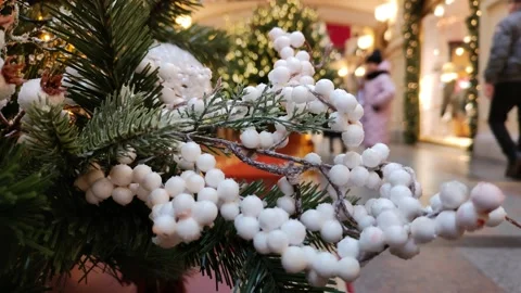 White fluffy decoration Stockbeeldmateriaal 166144537