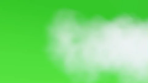 White Fluffy Smoke Cloud Green Screen Stock Footage 339865057