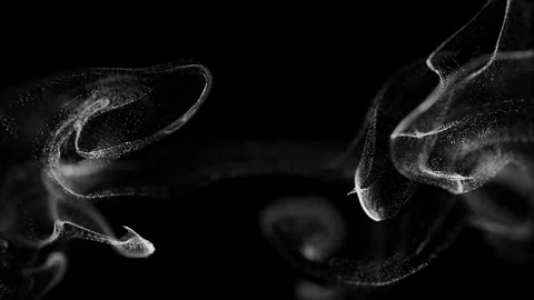 White fluid ink particles on Black backg... | Stock Video | Pond5
