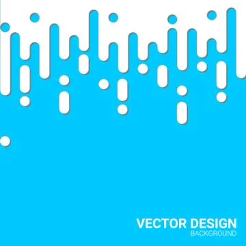 White fluid waves with shadow blue background. Abstract thaw rounded shapes Stock Illustration