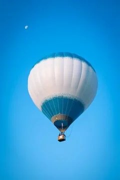 White flying balloon Stock Photos