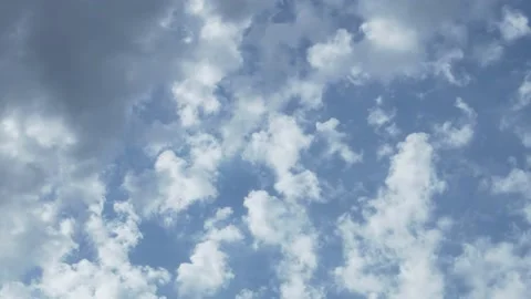 White Flying Clouds in the Blue Sky during the Day. Time Lapse of Clouds and Sky Video stock 153807868