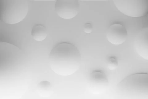 White flying matt subtle  spheres as geometric abstract background with. 3D r Stock Illustration