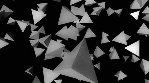 White flying pyramid Stock Footage 54912627