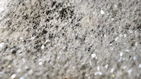 White foam bubbles with iridescent lights.Cleanliness and hygiene background. Stock Footage 304961131