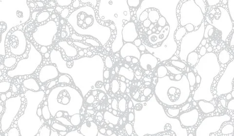 White foam bubbles pattern background abstract organic shapes macro view of Stockillustratie