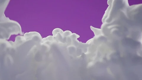 White foam on a purple background. Stock Footage 77556588