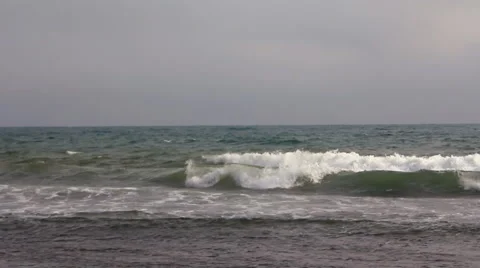 White foam waves Stock Footage 65499617