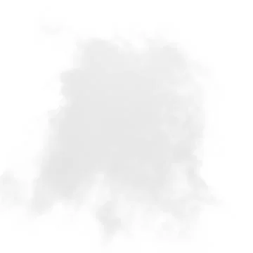 White Fog. 3D Render. Isolated On White Background Illustrazione stock