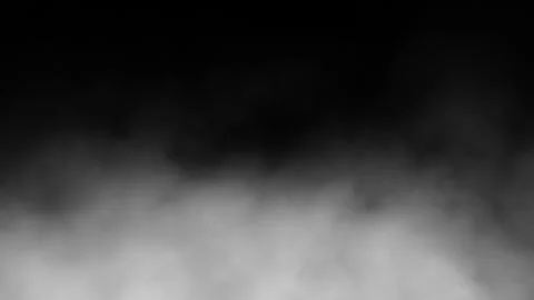 White fog hovering above the ground on a black background. Stock Footage 301070055