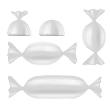 White Foil Pack For Candy Illustrazione stock