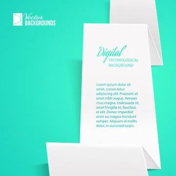 White folded paper. Stock Illustration