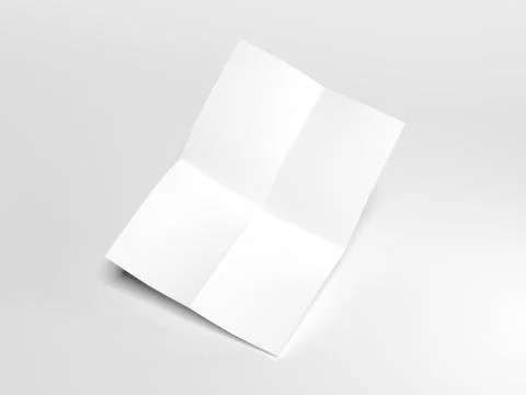 White folded sheet. 3d rendering Foto stock