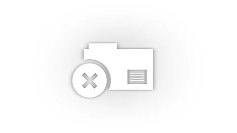 White folder to delete icon with shadow isolated on white background. Stock Footage 207343108