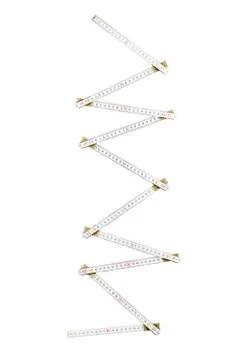 White folding ruler Stock Photos