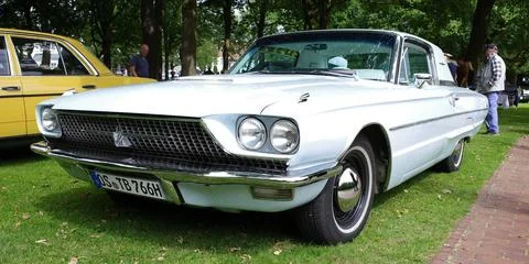 A white Ford Thunderbird  Stock Photos