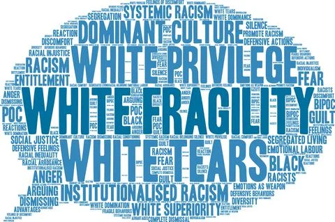 White Fragility Word Cloud Stock-Illustration